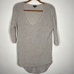 Express V Neck Knit Top Sz S 3/4 Sleeves